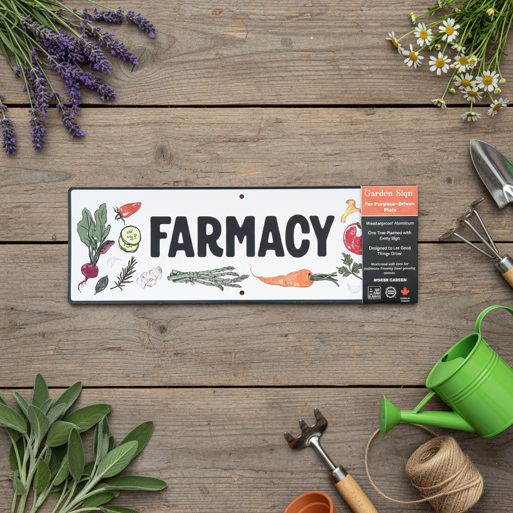 Farmacy — Outdoor Sign for Medicinal Herb Gardens & Apothecary Spaces